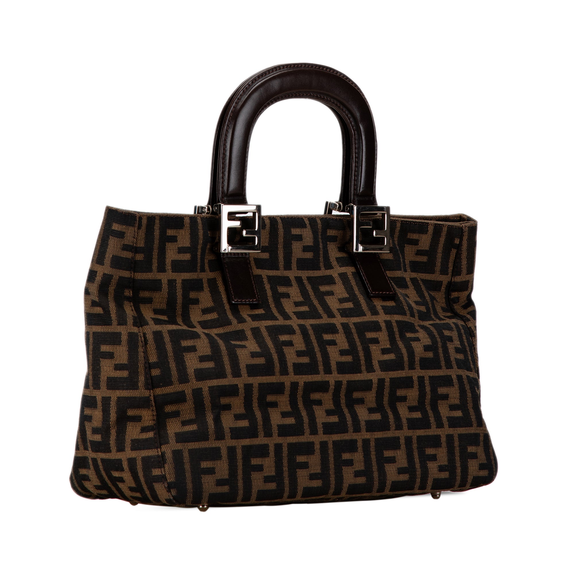 Fendi | Pre-Owned Small Zucca Canvas Twins Tote - II | Brown