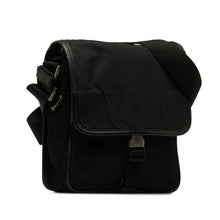 Prada | Pre-Owned Tessuto Buckle Messenger Bag | Black