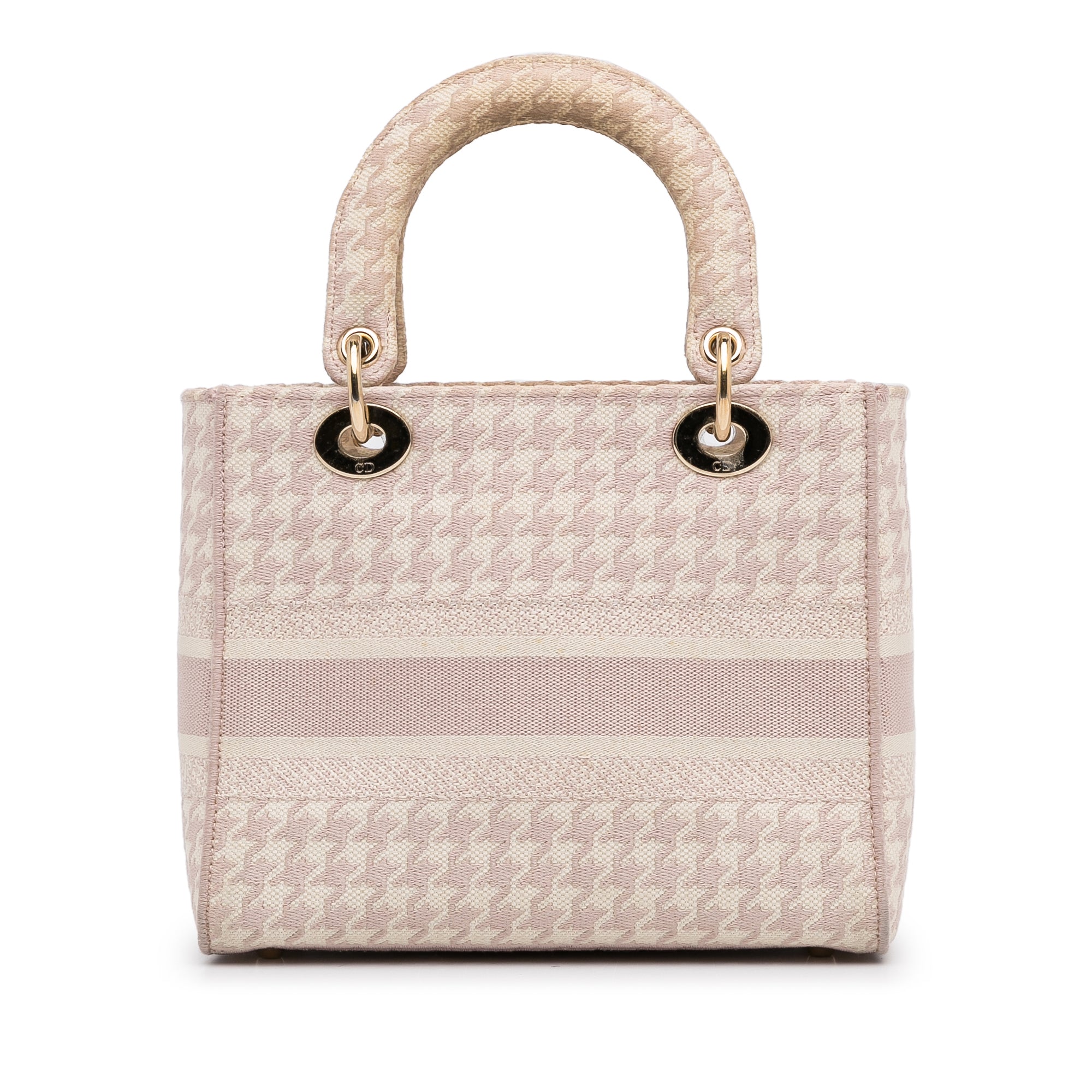 Dior Pre-Owned Small Houndstooth Lady D-Lite | Women | Pink x Light Pink