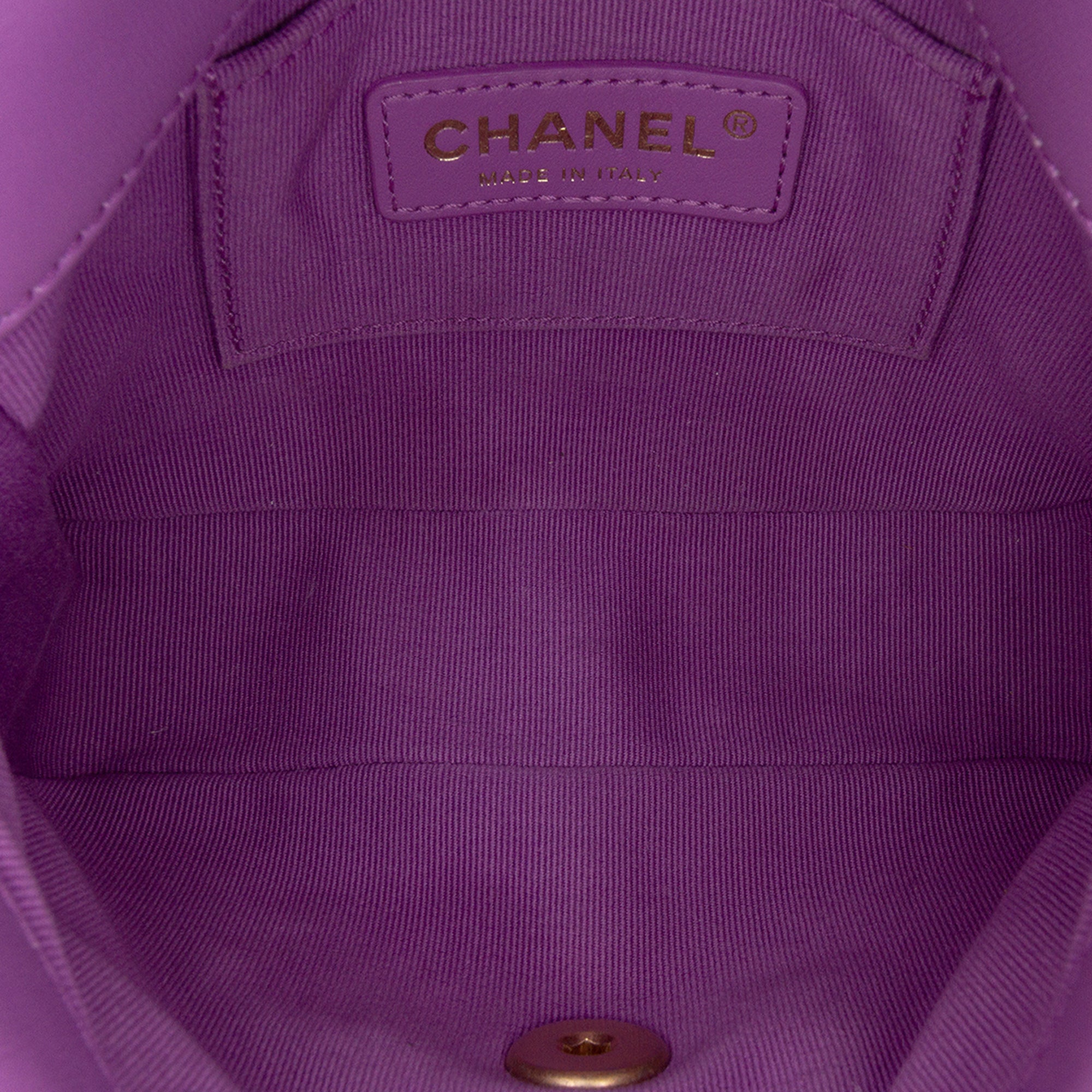 Chanel | Pre-Owned Mini Quilted Lambskin Candy Chain Flap - II | Purple
