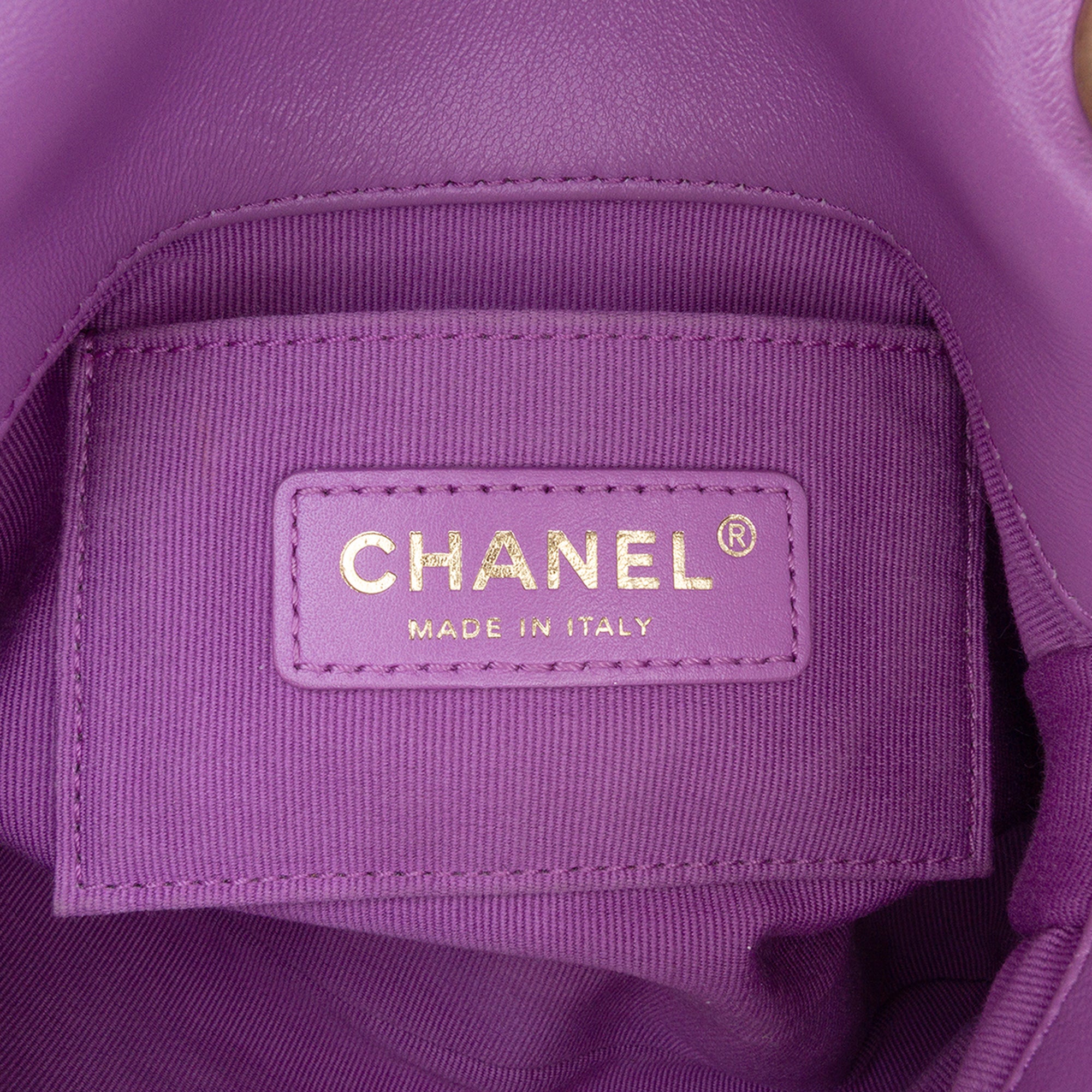 Chanel | Pre-Owned Mini Quilted Lambskin Candy Chain Flap - II | Purple