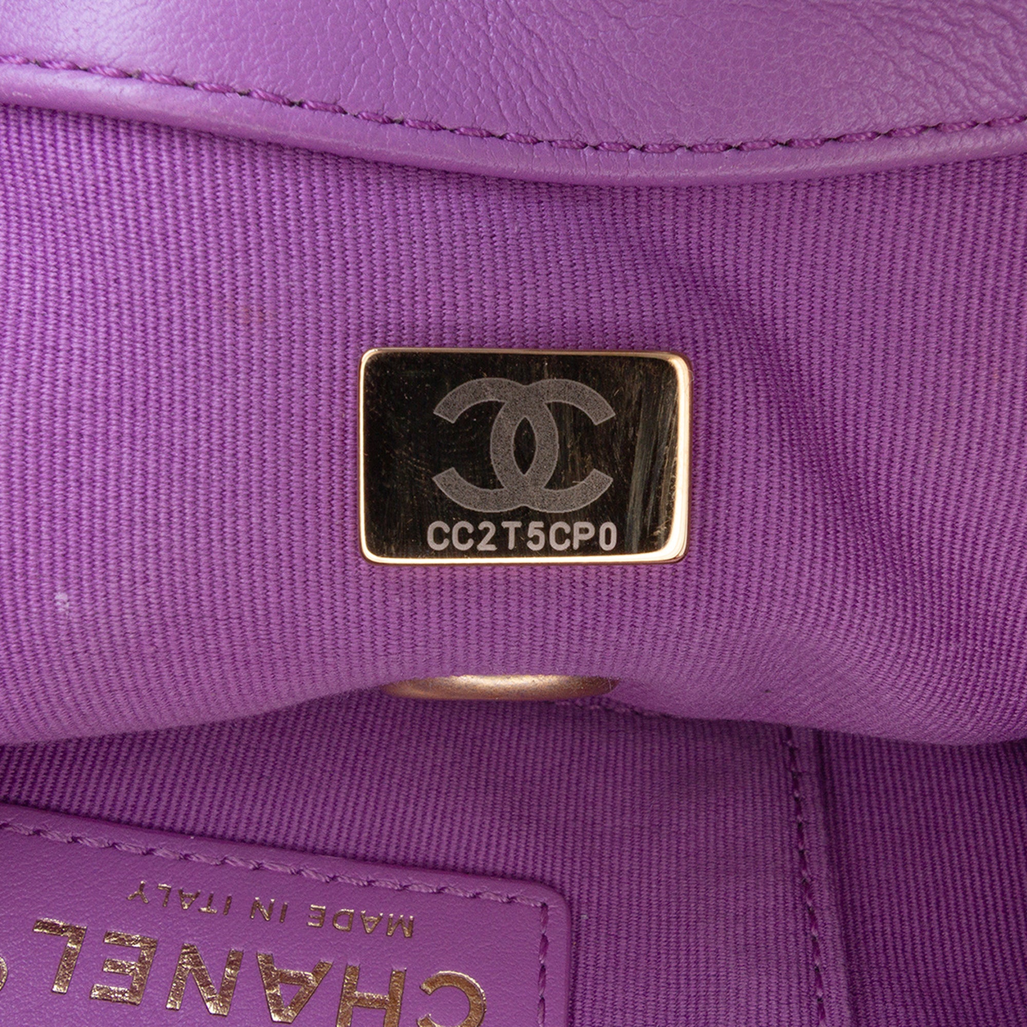 Chanel | Pre-Owned Mini Quilted Lambskin Candy Chain Flap - II | Purple