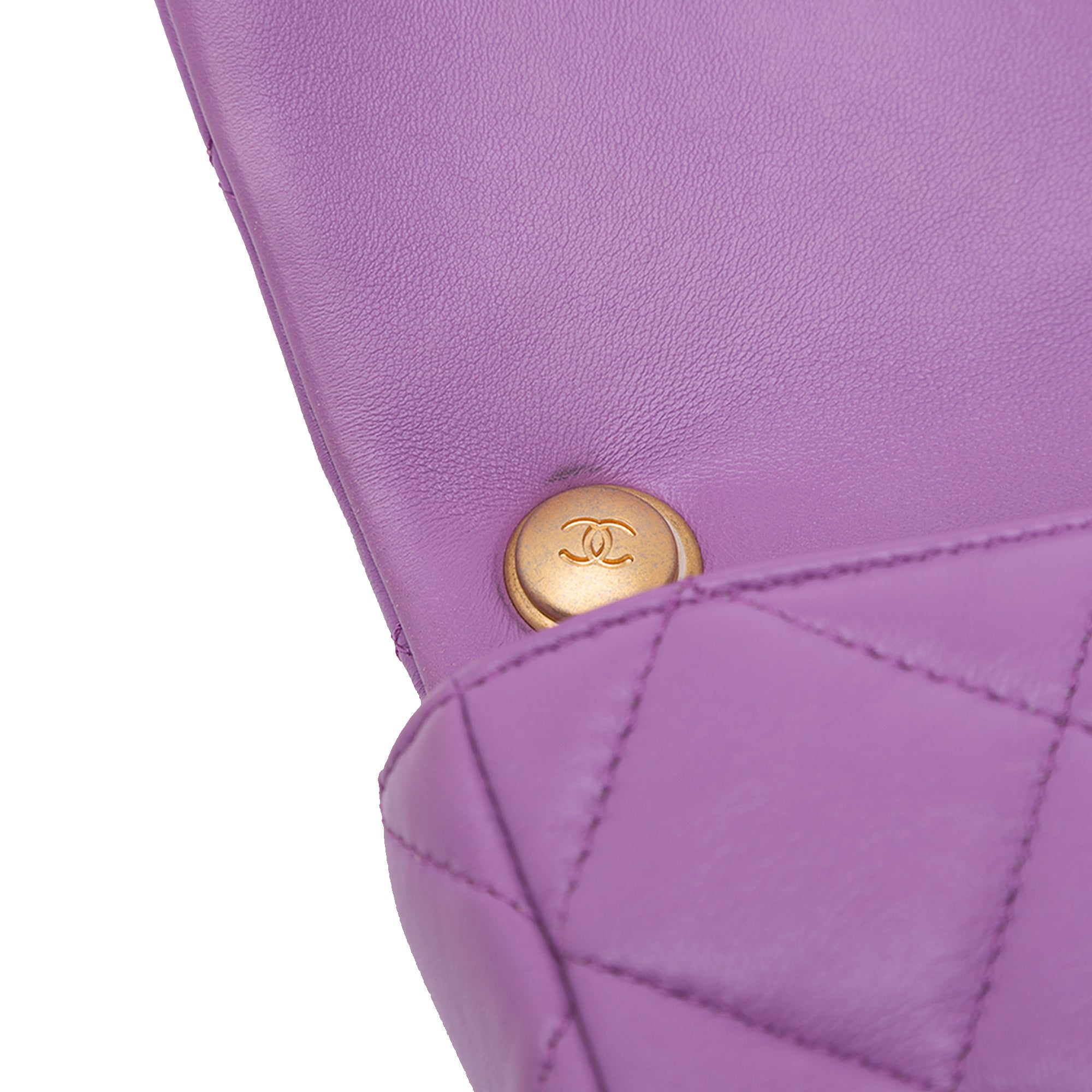 Chanel | Pre-Owned Mini Quilted Lambskin Candy Chain Flap - II | Purple