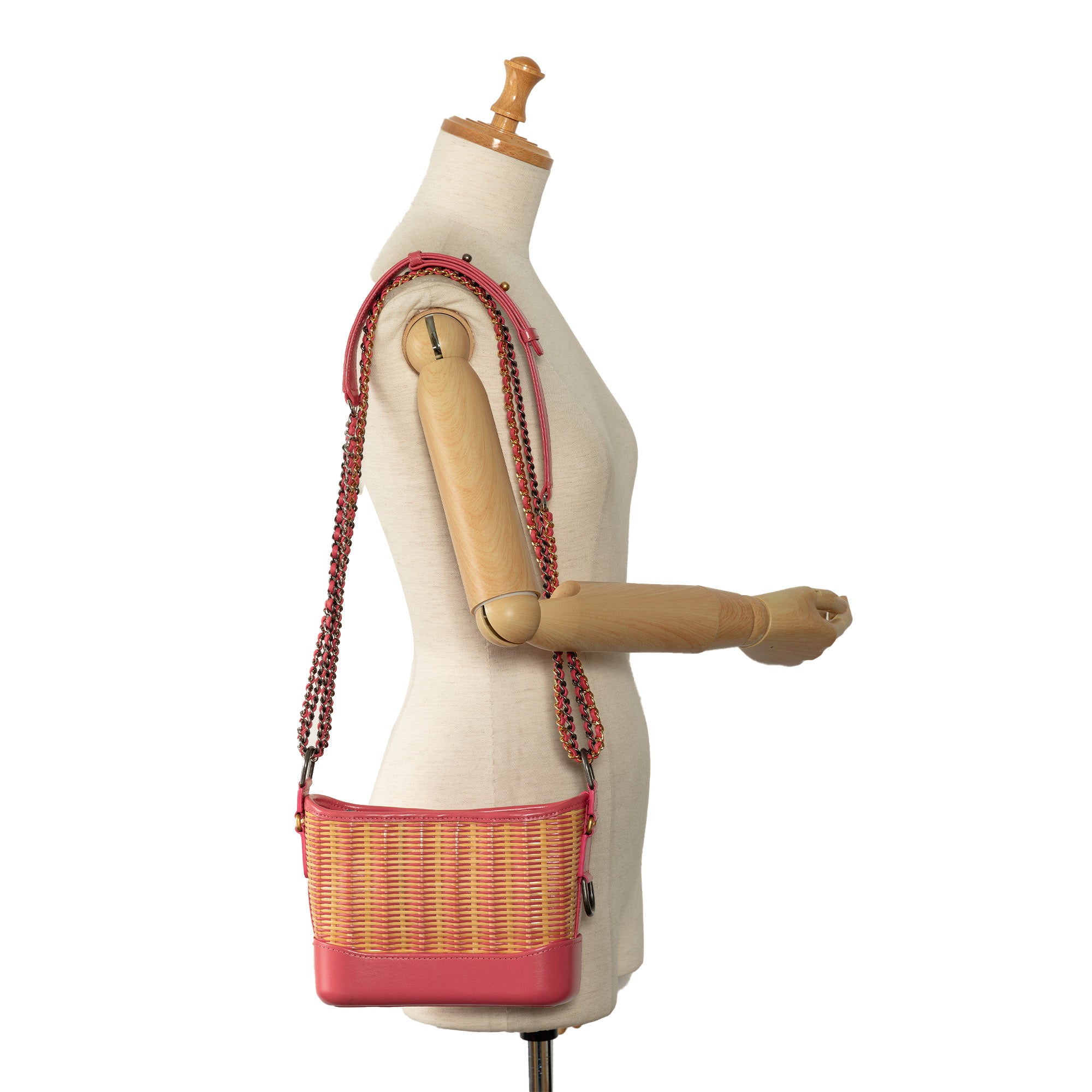 Chanel | Pre-Owned Small Rattan Gabrielle Crossbody | PinkPink