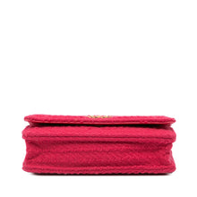Chanel | Pre-Owned Tweed 19 Wallet On Chain | Pink/Dark Pink