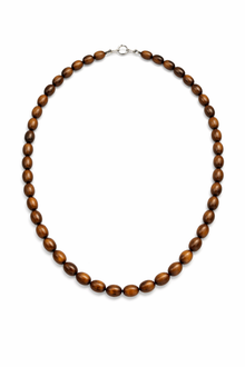 Womens | 7-8mm Round Chocolate Freshwater Pearl | AAA Quality Strand Necklace | Sterling Silver