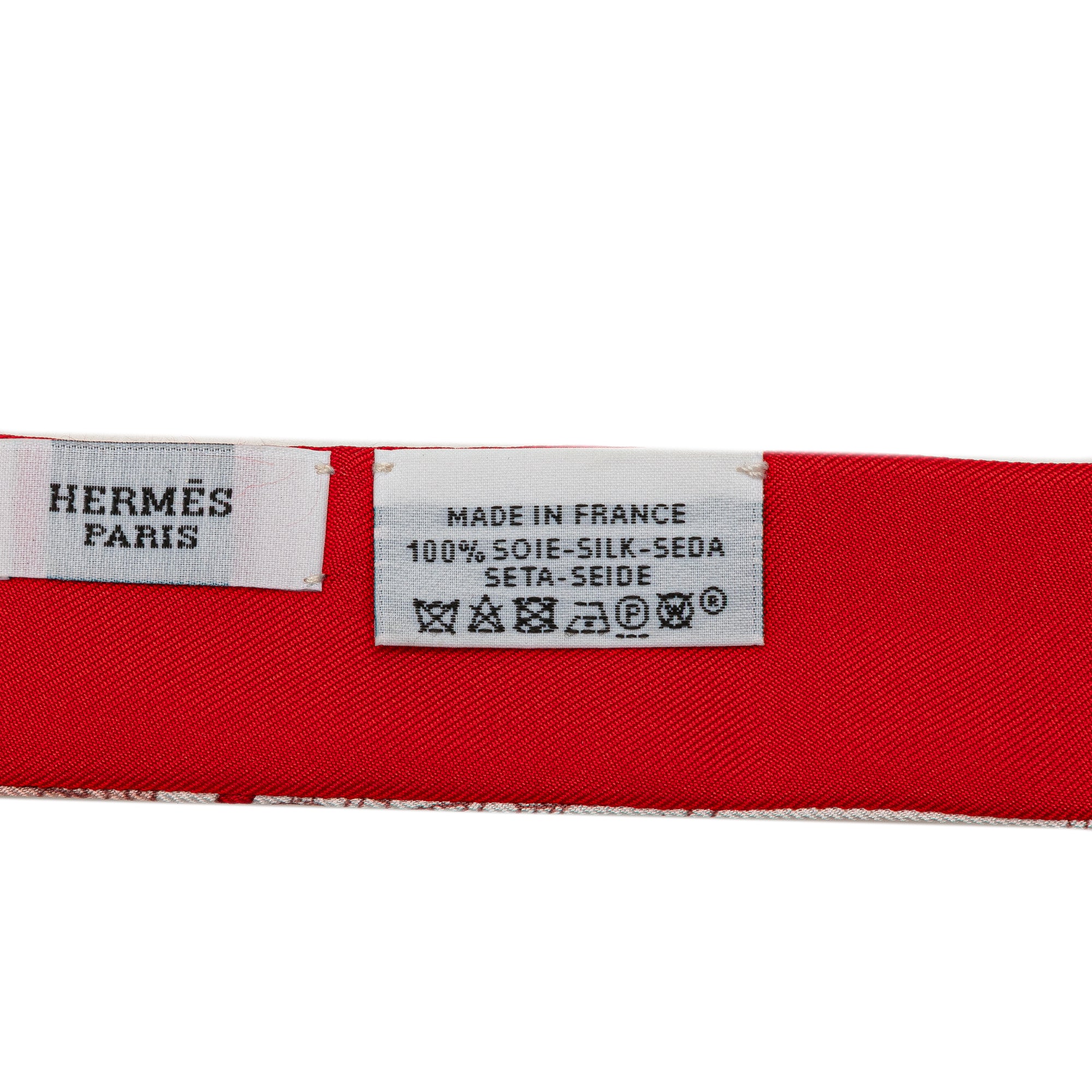 Hermes | Pre-Owned Le Tour Du Monde Twilly Silk Scarf | Red