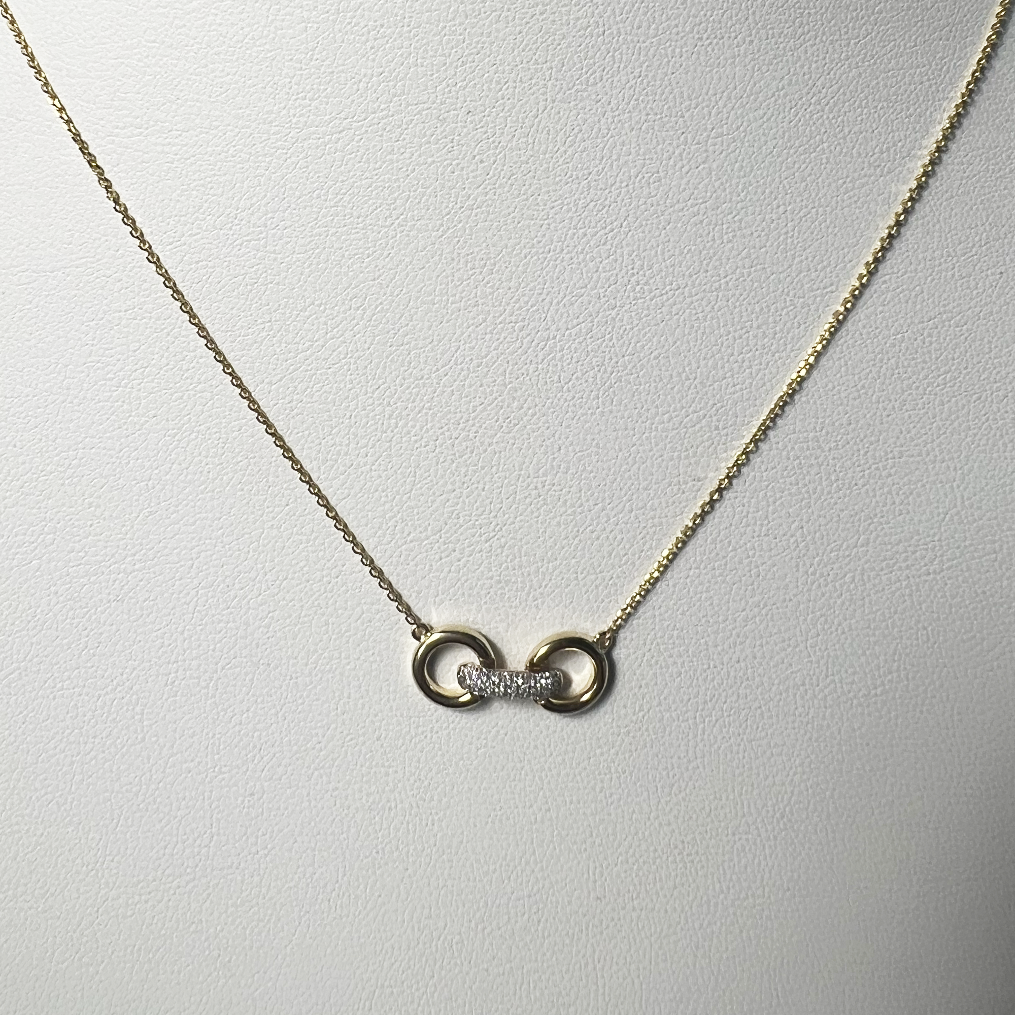 Diamond Bridle Necklace | 14K Yellow Gold | White Diamond