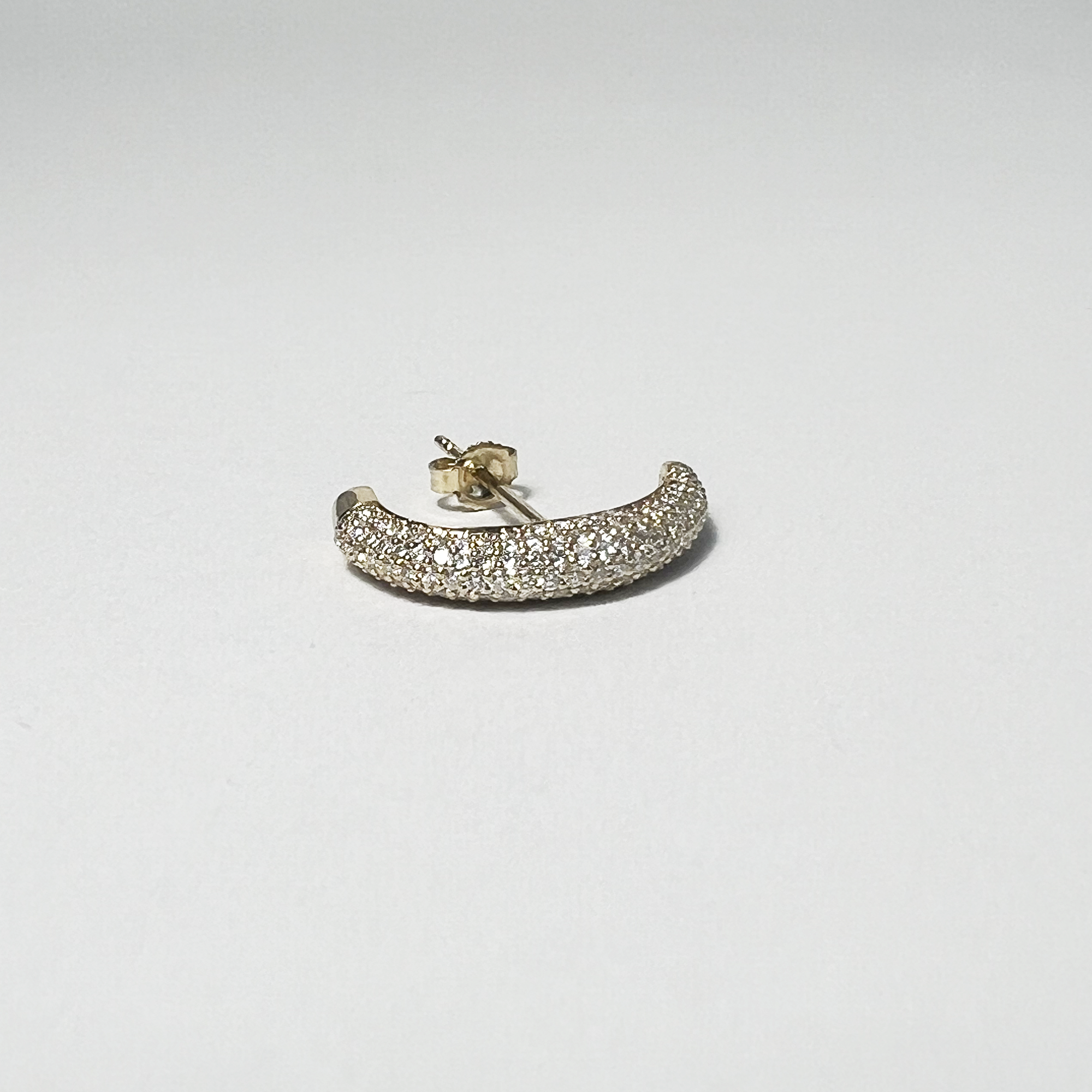 Bold Pave Suspender | 14K Yellow Gold | White Diamond