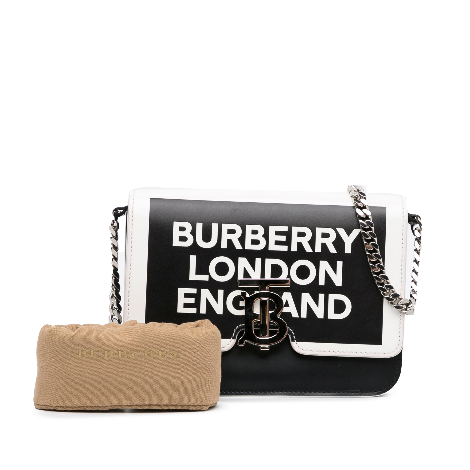 Burberry Pre-Owned TB Logo Print Crossbody | Women | Black x White