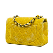 Chanel | Pre-Owned Mini Rectangular Classic Velvet Single Flap | Yellow