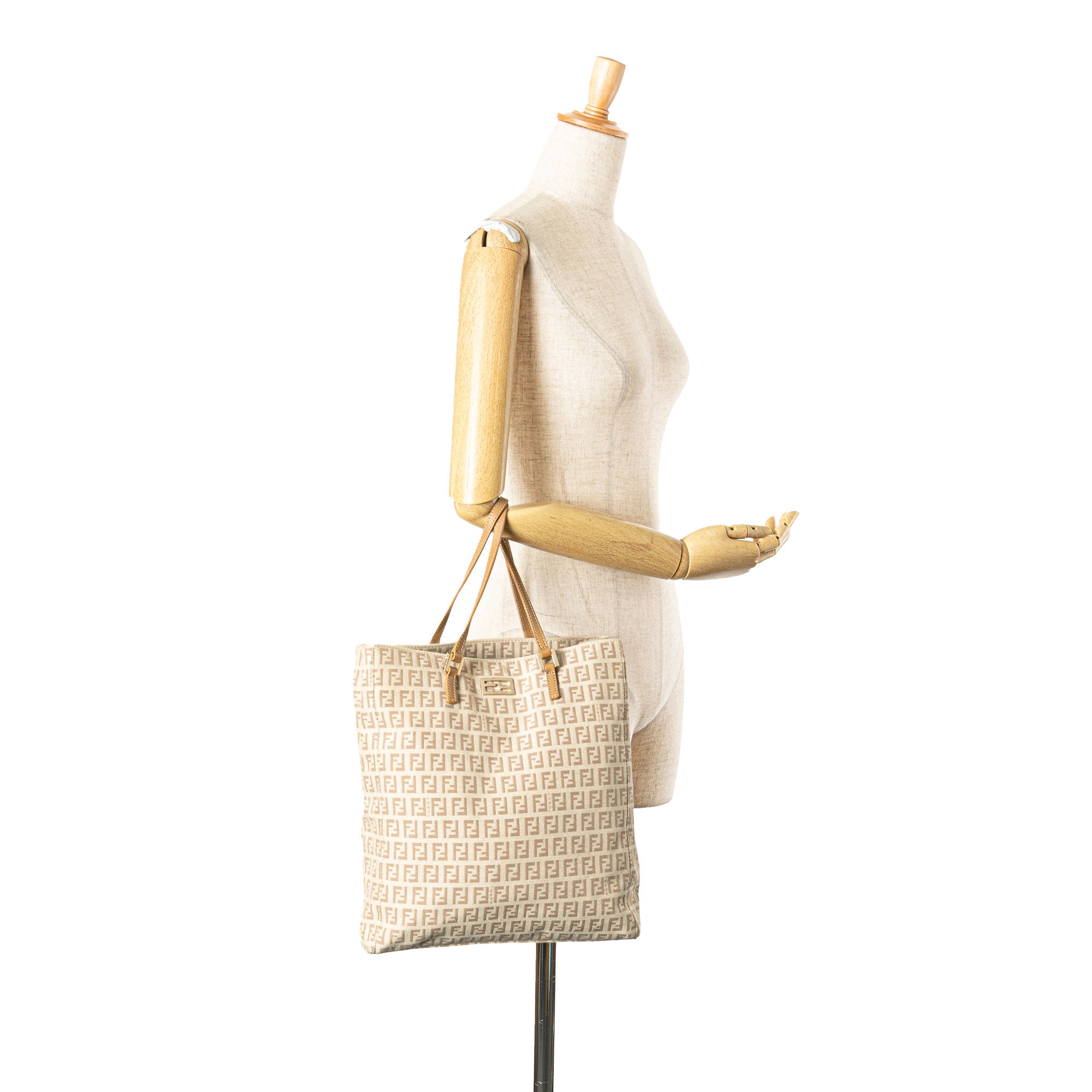 Fendi | Pre-Owned Zucchino Canvas Tote - IV | Brown/Light Beige