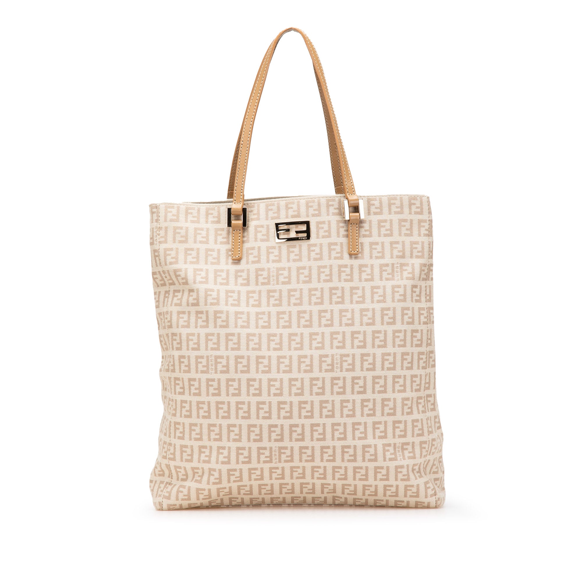 Fendi | Pre-Owned Zucchino Canvas Tote - IV | Brown/Light Beige