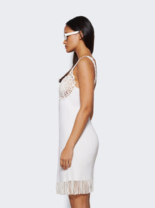 Women | Proenza Schouler | Rib Knit Lace Dress | Optic White