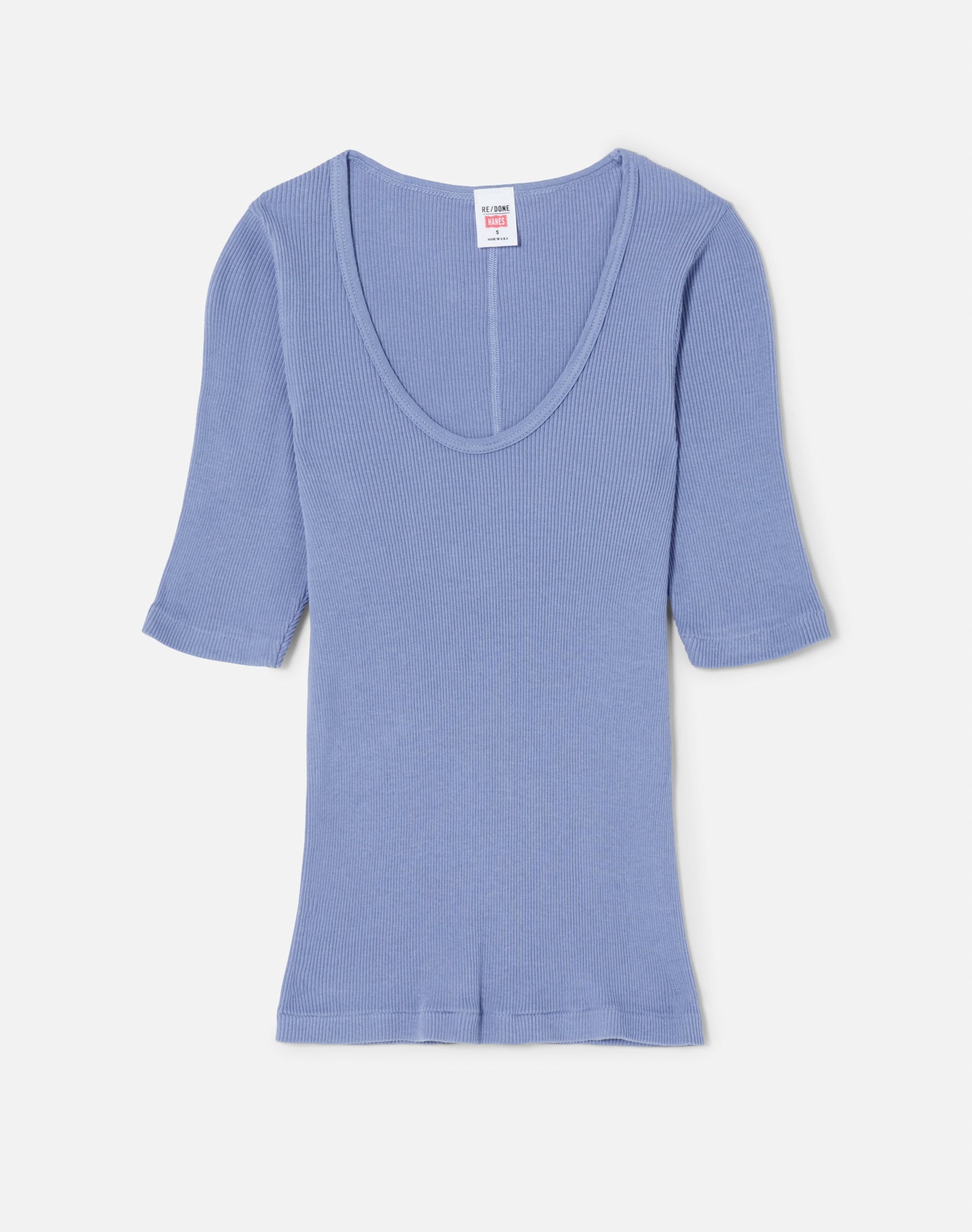 Hanes Ribbed Scoop Neck Tee | Celestial