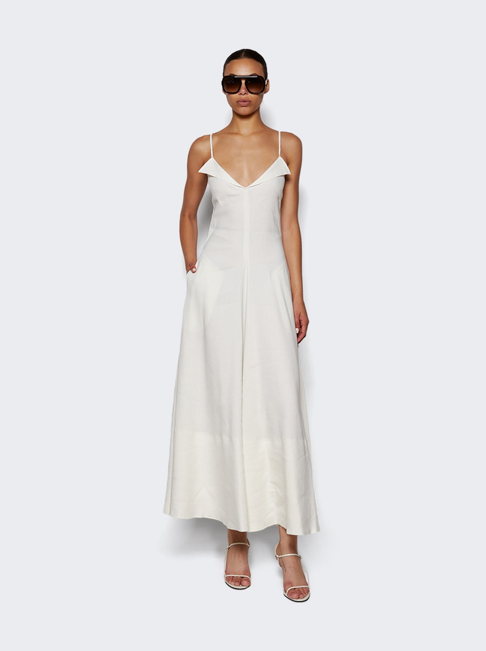 Women | Proenza Schouler | Ruby Dress In Linen Pearl | White
