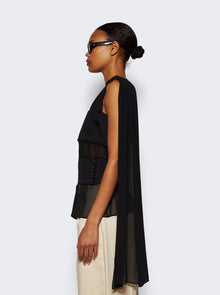 Women | Proenza Schouler | Aurora Top In Chiffon Black