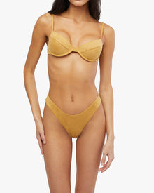 Full Coverage Underwire Bikini Top | Suede