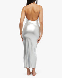 Scoop Maxi Slip Dress | Silver