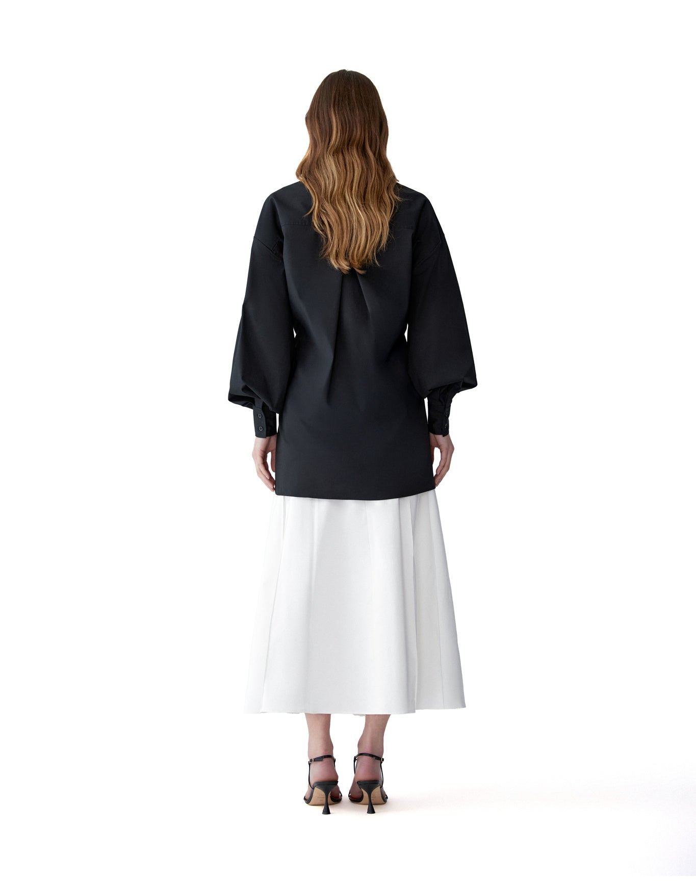 A-Line Midi Skirt | White