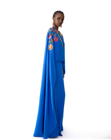 Embroidered Cape Caftan | Bluebell Multi