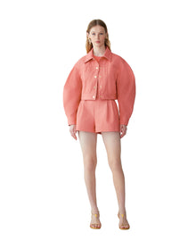 Arc Sleeve Cropped Jacket | Sunset