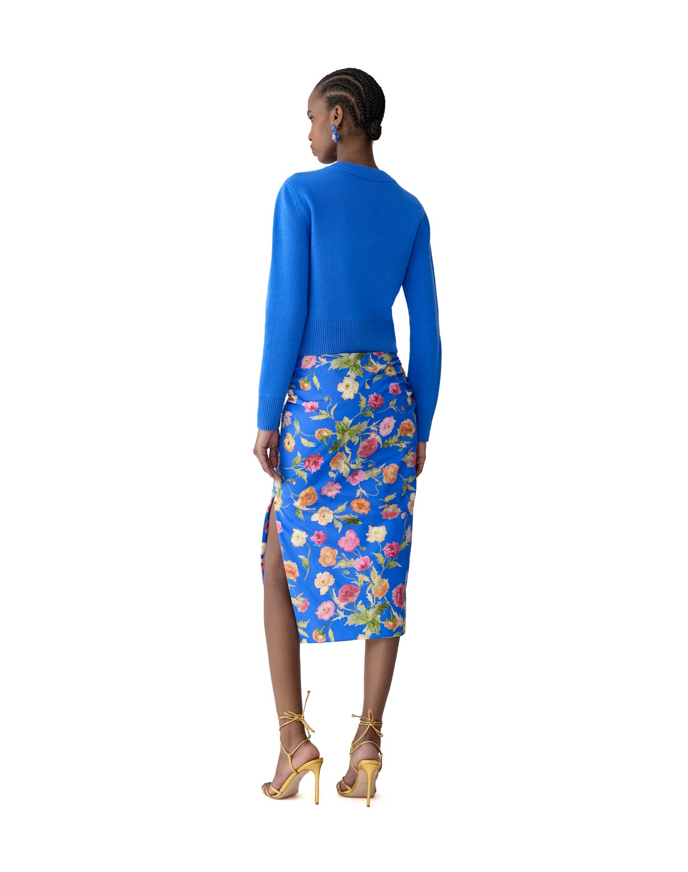 Long Sleeve Crewneck Cardigan | Bluebell Multi