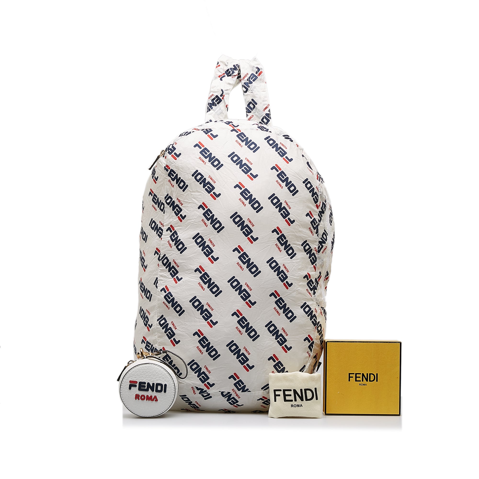 Fendi | Pre-Owned x Fila Mania Packable Backpack - II | White