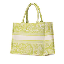 Dior | Pre-Owned Medium Canvas Embroidered Dioriviera Toile De Jouy Book Tote | Green/Light Green