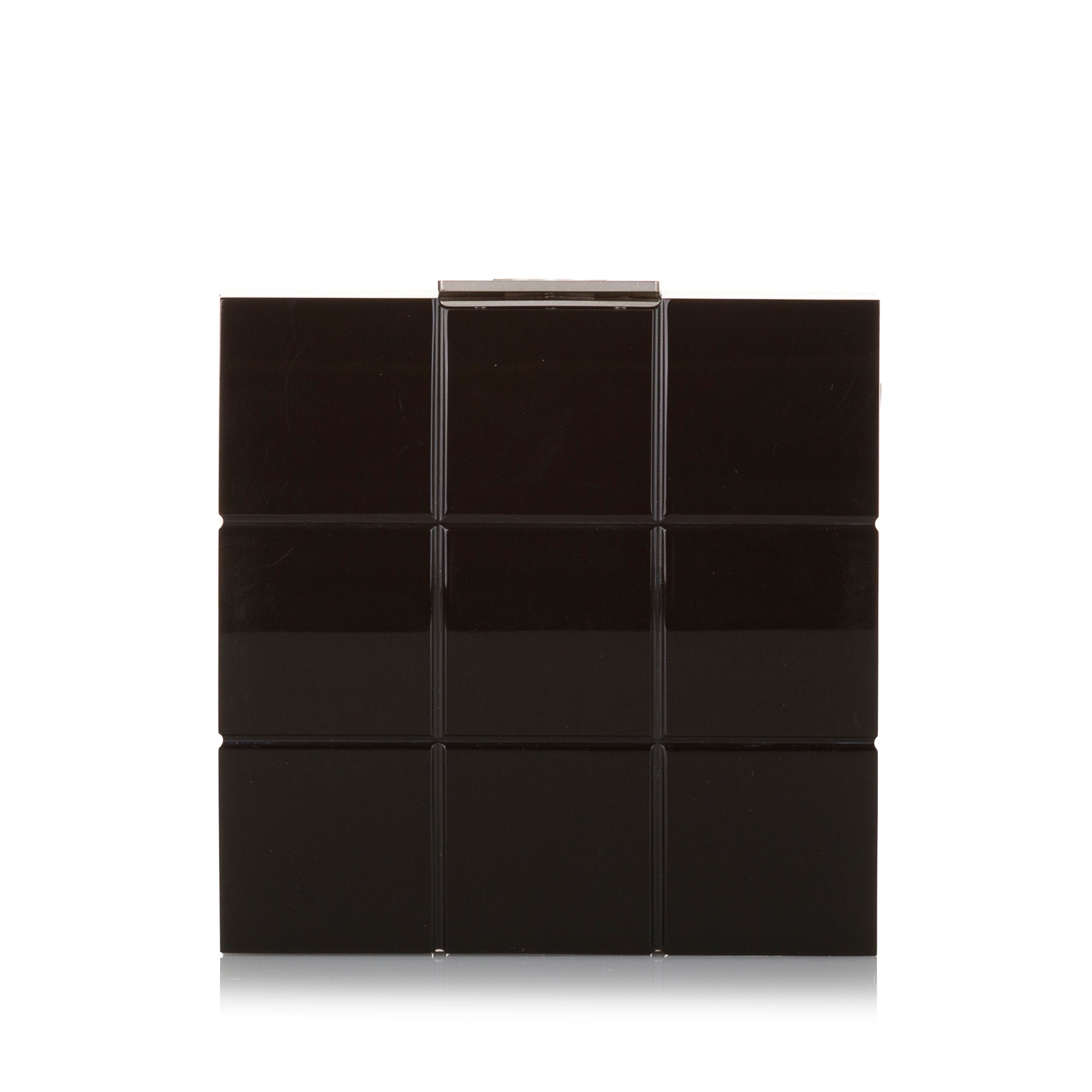Luxclusif | Chanel | Pre-Owned Choco Bar Lucite Perspex Clutch | Black