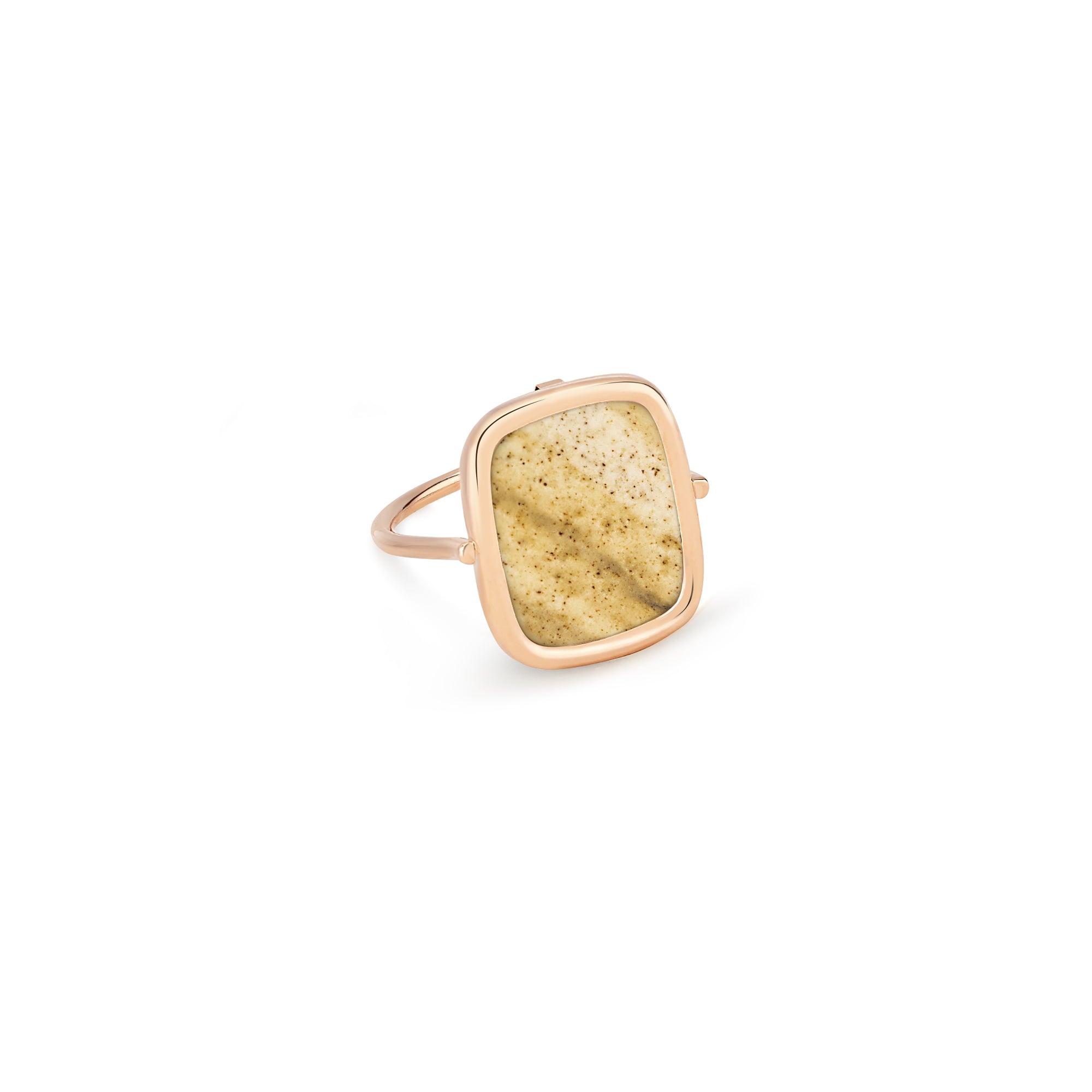 Picture Jasper Antique Ring | 18K Rose Gold