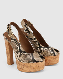 Womens | Rare Heel | Natural Snake