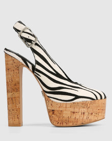 Womens | Rare Pony Heel | Zebra