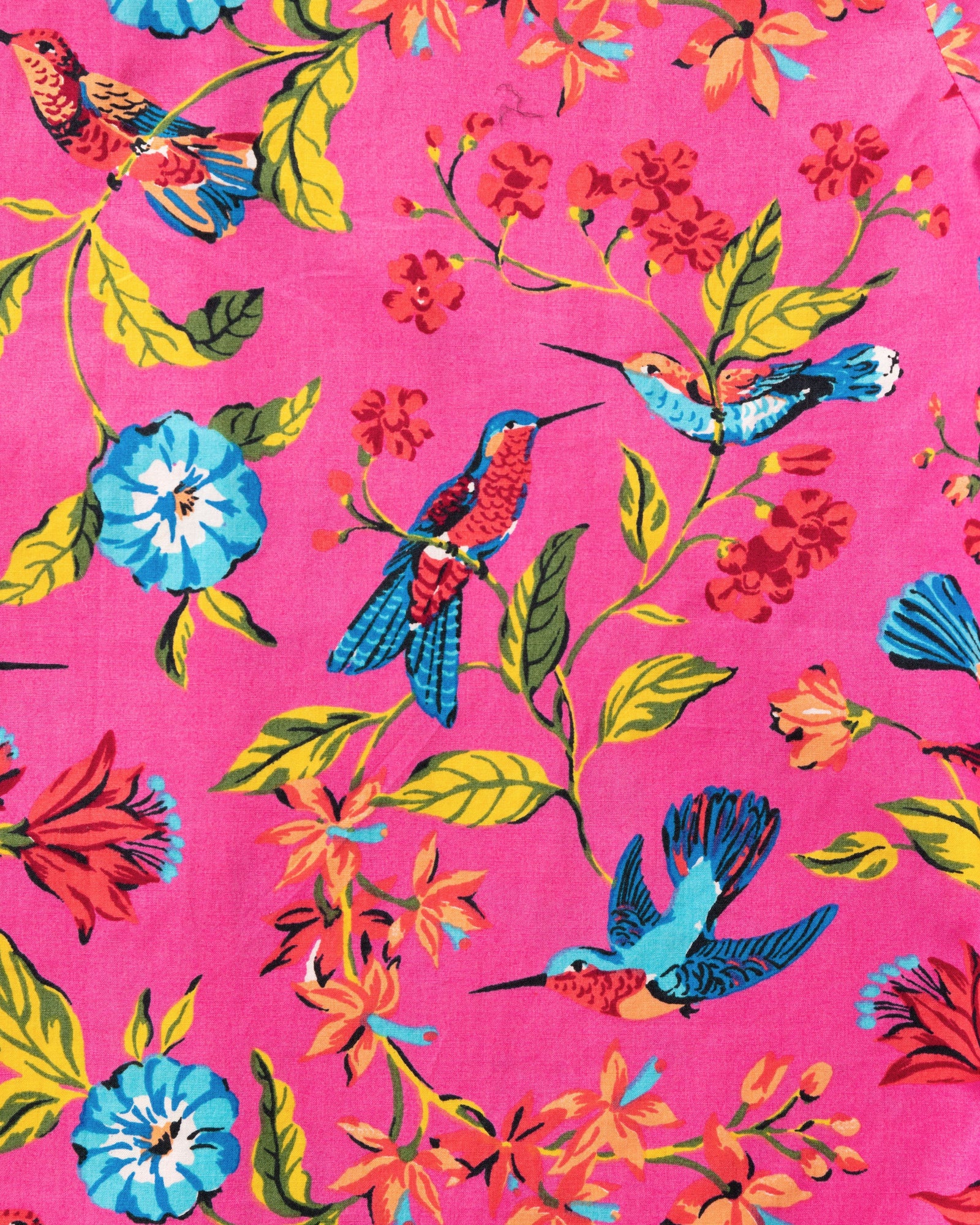 Pintuck Nightgown | Hummingbird Haven - Fresh Raspberry