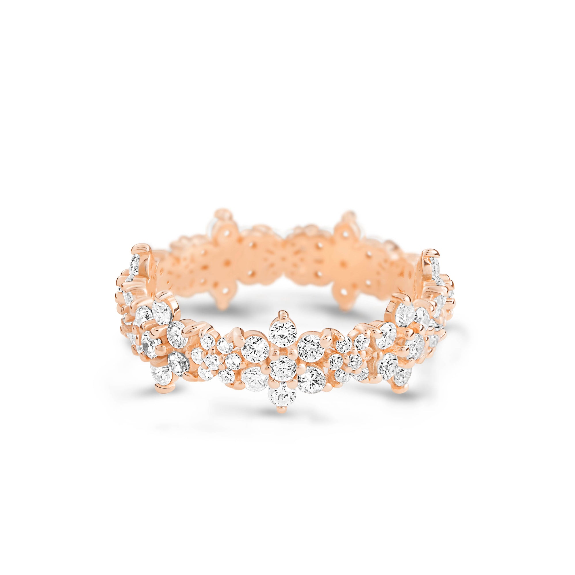 Be Mine Star Mix Diamond Band | 18K Rose Gold