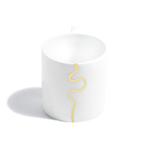 Large Mug (Set of 2) | Bone China | White | River - Gold | Richard Brendon Mug Collection