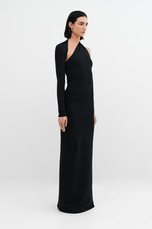 Manhattan Slit Gown | Black