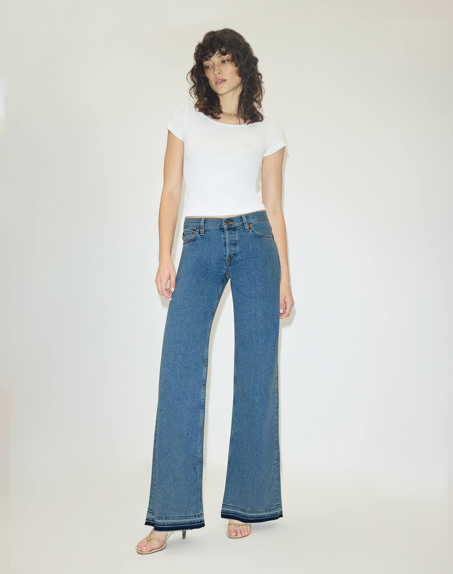 Womens | Comfort Stretch Mid Rise Wide Leg | Azulito