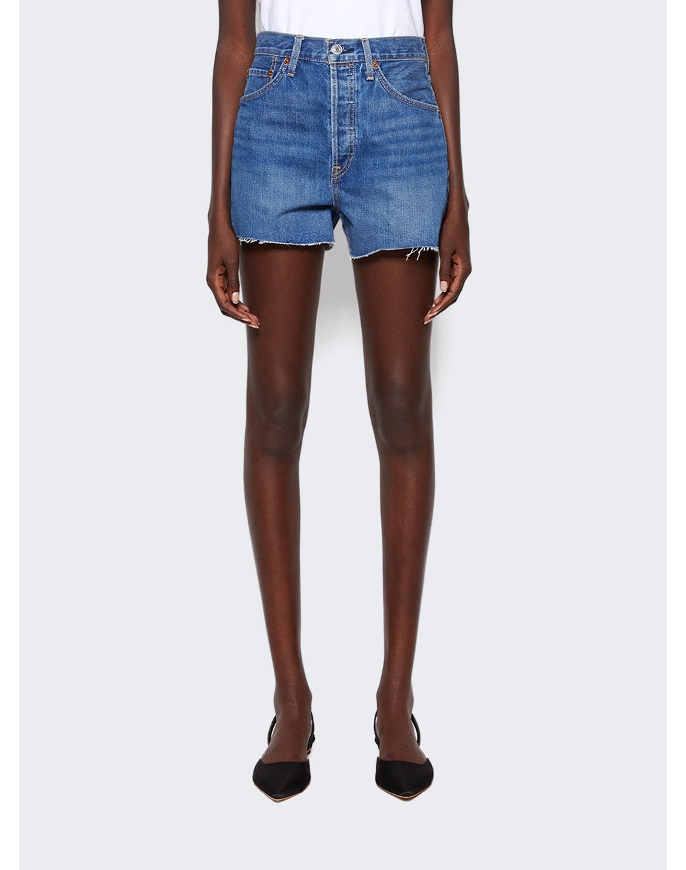 RE/DONE | Women | 50s Cutoff Shorts | Bay Fade Blue
