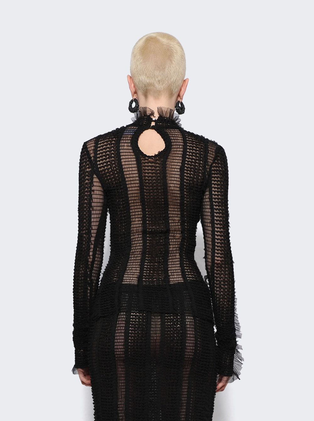Women | Roberta Einer | Angel Long Sleeve Sheer Top | Black