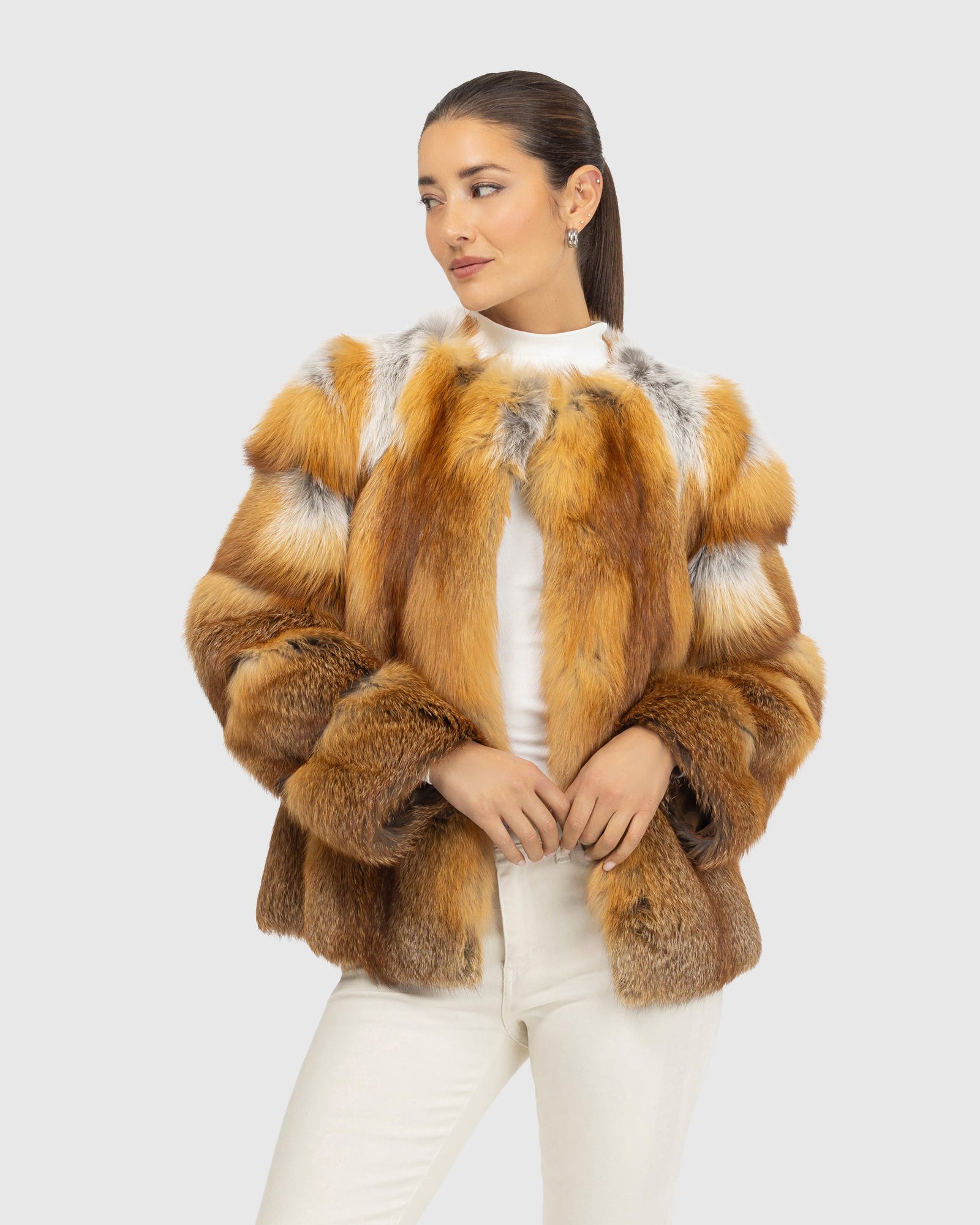 Fox Collarless Jacket | Red Fox