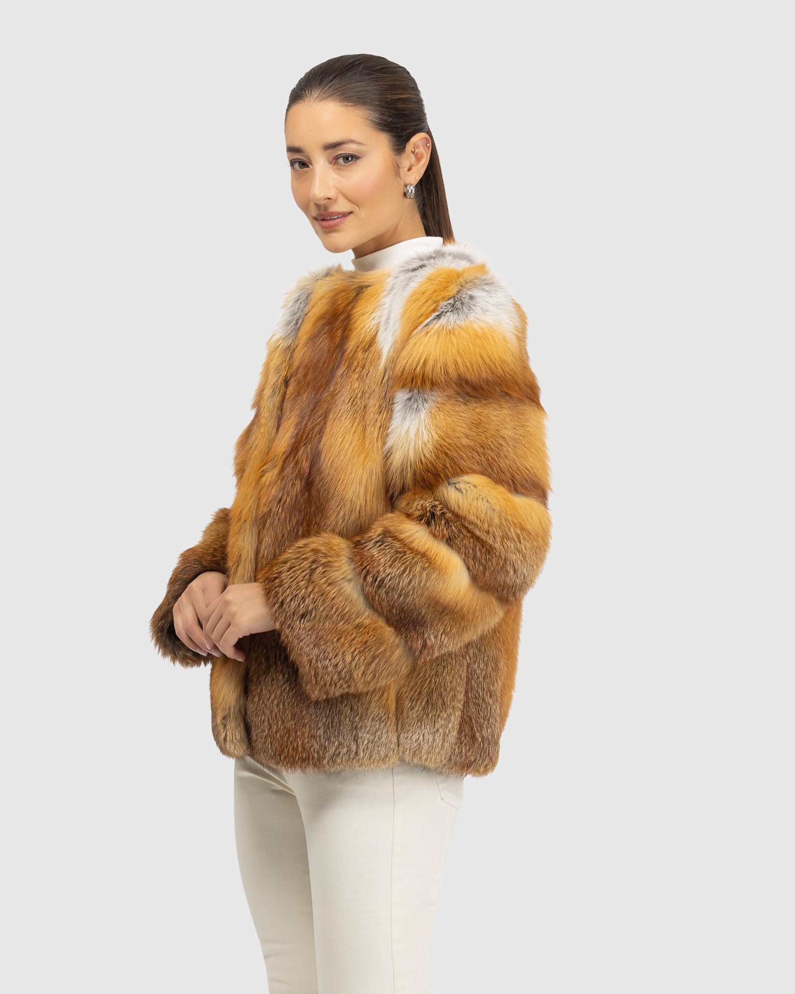 Fox Collarless Jacket | Red Fox