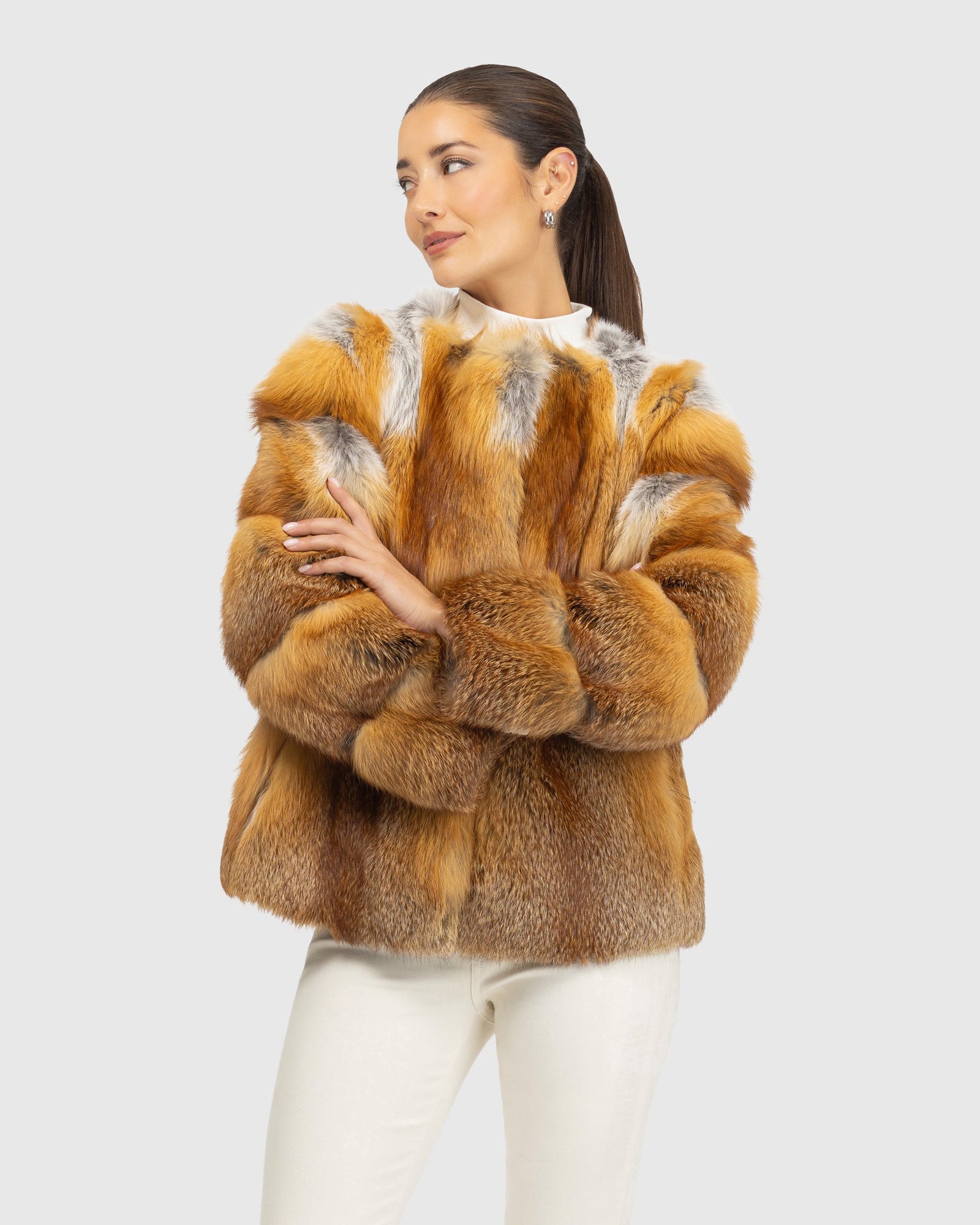Fox Collarless Jacket | Red Fox