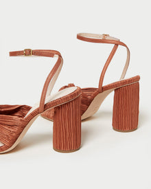 Reed Pleated Twist Heel | Terracotta