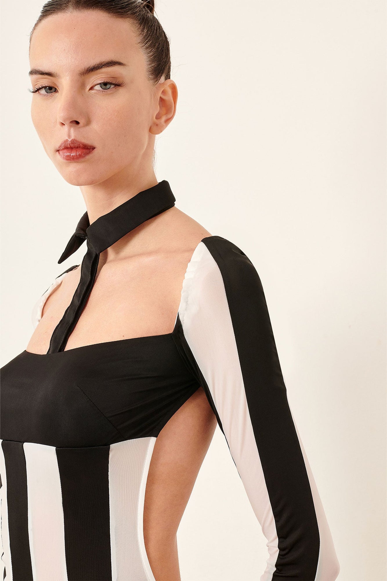 black and white women's dress POSTER GIRL