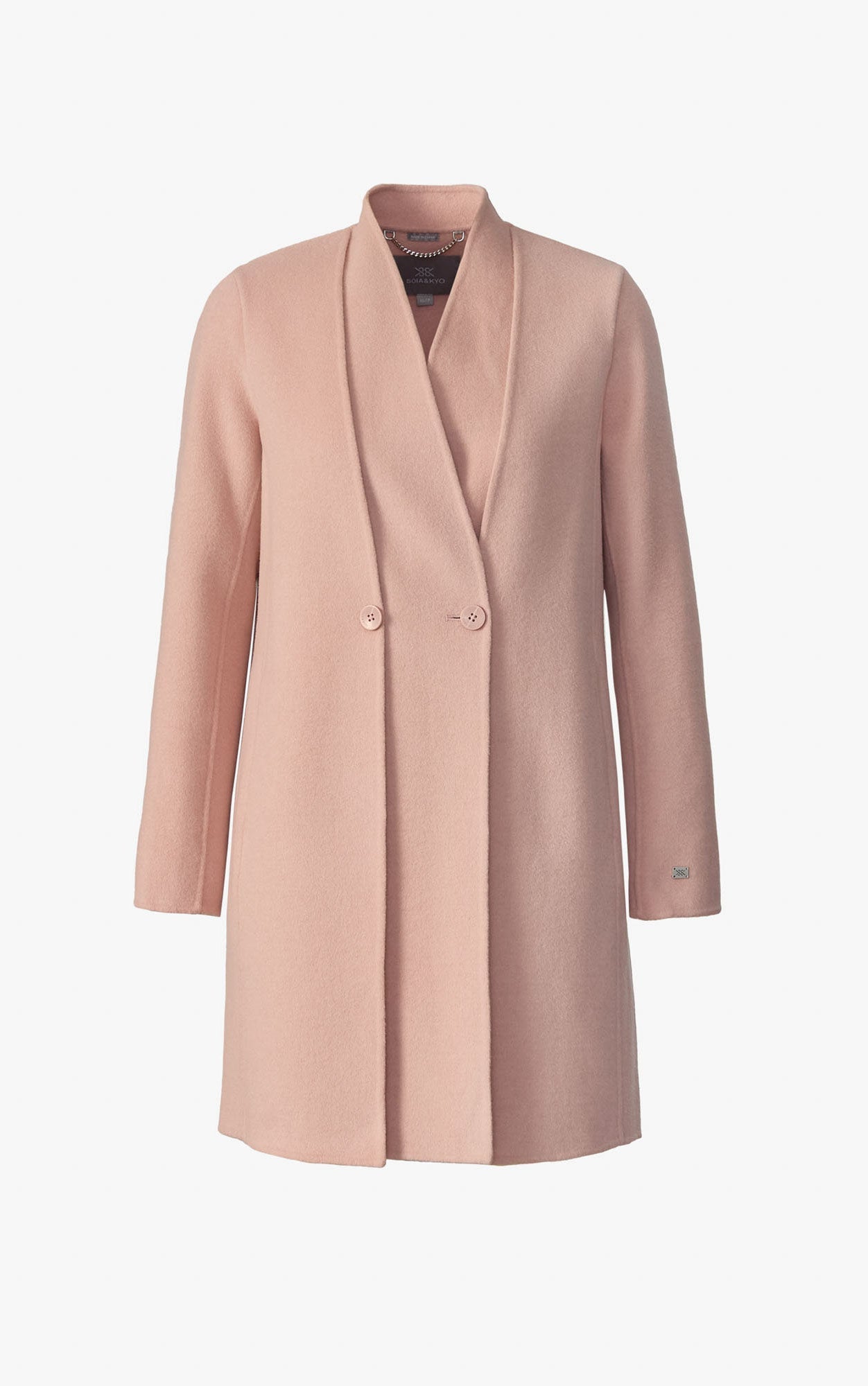 Reine Double Face Wool Coat | Blush