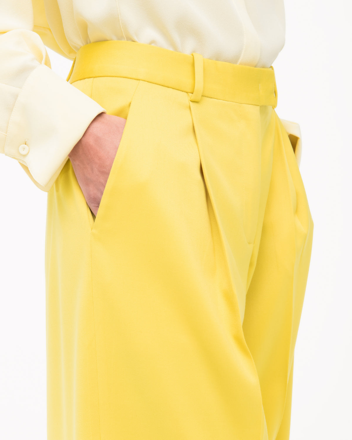 Women | Relaxed Wide Leg Pant | Bright Chartreuse