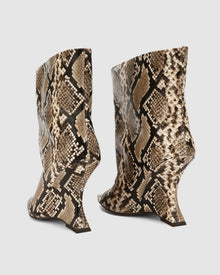 Womens | Reptile Leather Boot | Natural Snake