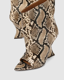 Womens | Reptile Leather Boot | Natural Snake