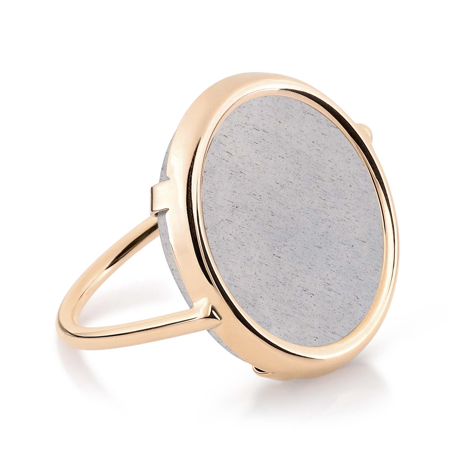 Ever Moonstone Disc Ring | 18K Rose Gold